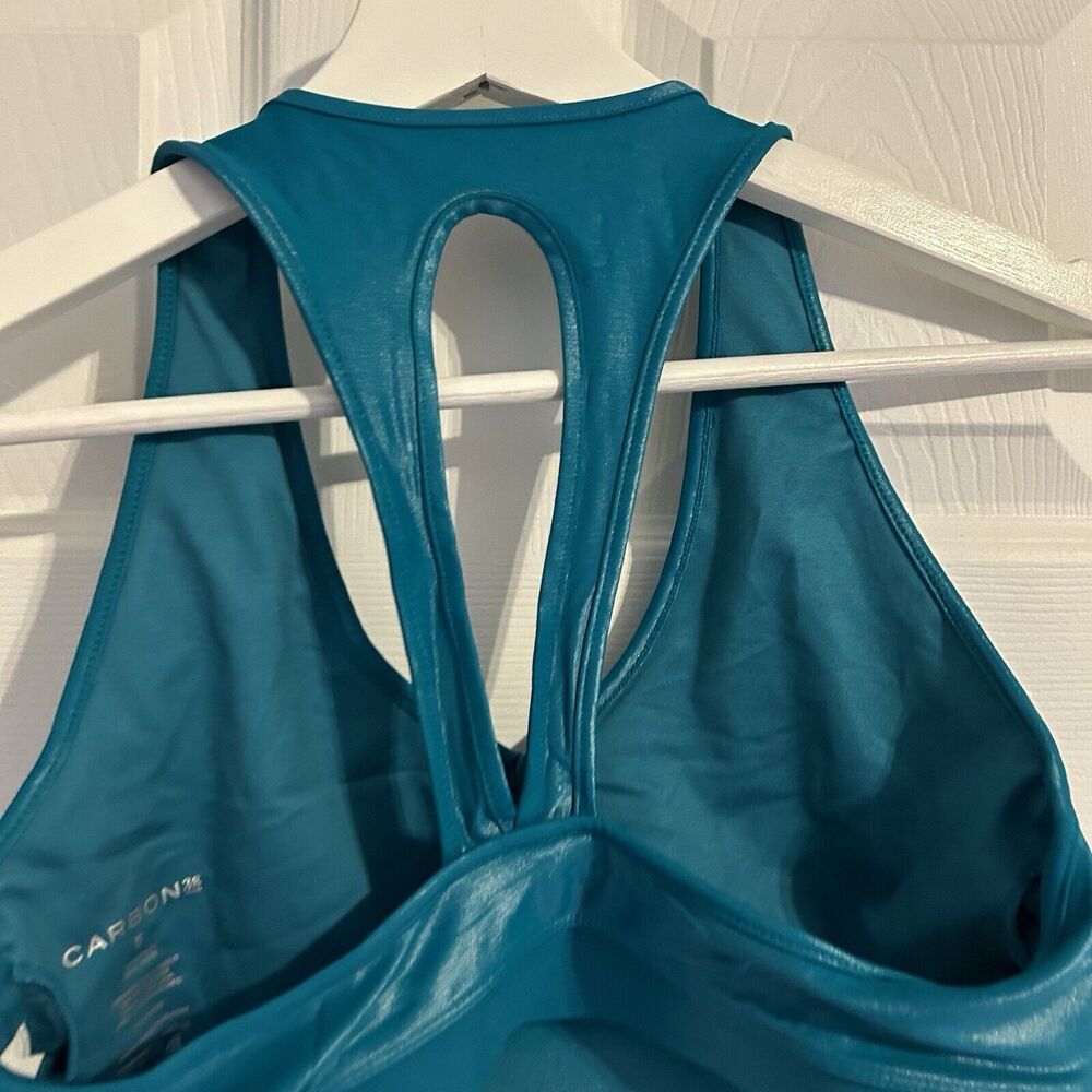 Carbon38 Sports Bra Womens Teal Action 2.0 Takara Shine Shimmer Small Activewear - Picture 5 of 6